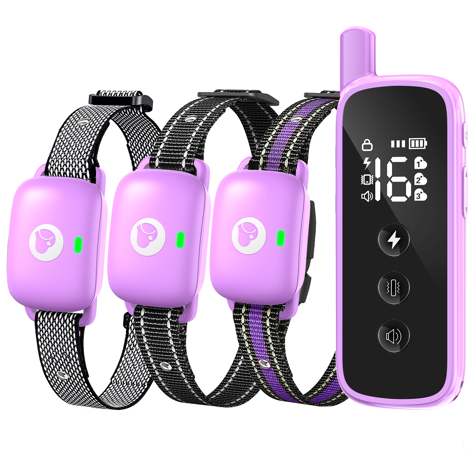 Heaflex Dog Training Collar with Remote Control D10 Purple