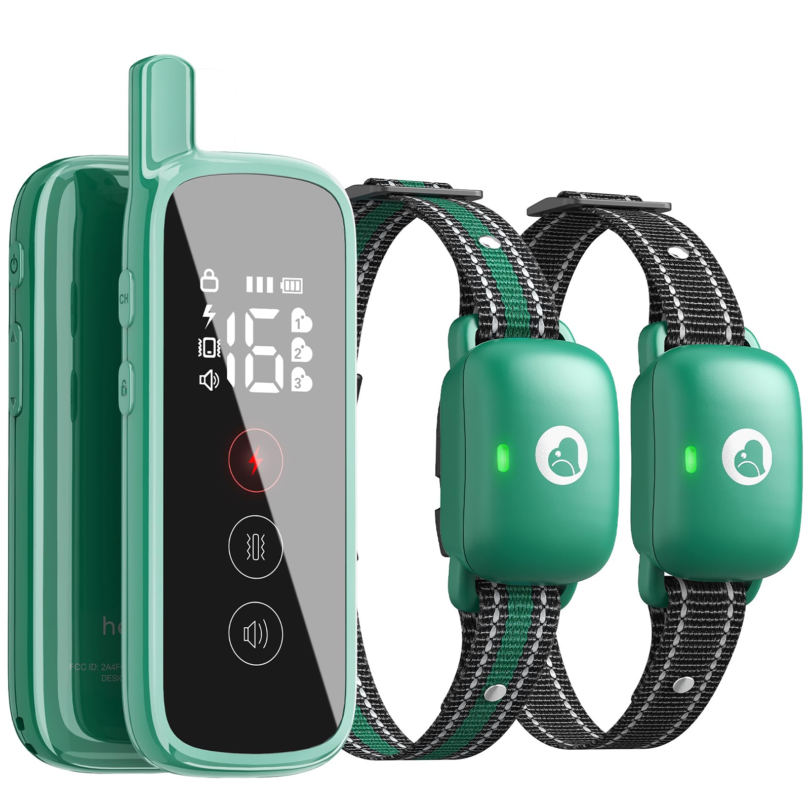 Heaflex Dog Training Collar with Remote Control D10 Green