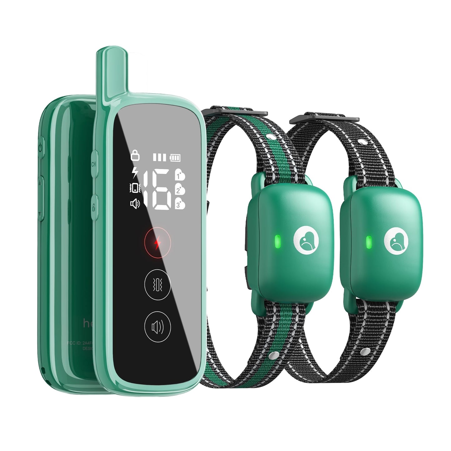 Heaflex 2-Dog Electric Training Collar With Remote Shock Collar For 2 Dogs Tailored For Small Dogs 5-120 Lbs Dogs, 2600ft Range, 3 Training Modes, Ipx7 Waterproof, Touchscreen Control