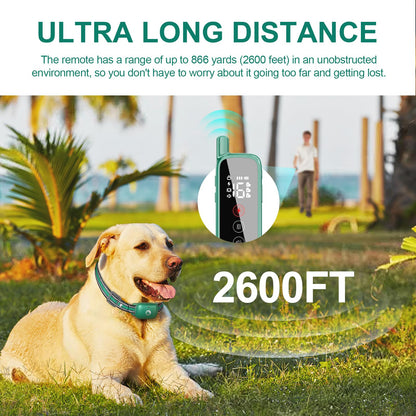 Heaflex 2-Dog Electric Training Collar With Remote Shock Collar For 2 Dogs Tailored For Small Dogs 5-120 Lbs Dogs, 2600ft Range, 3 Training Modes, Ipx7 Waterproof, Touchscreen Control