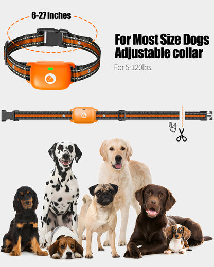 Heaflex Dog Shock Collar with Remote Rechargeable 2600FT for 5-120lbs Dogs IP68 Waterproof  with Beep, Vibration, Shock, Security Lock, Orange