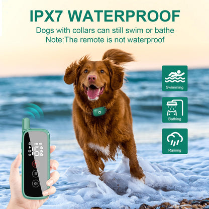 Heaflex 2-Dog Electric Training Collar With Remote Shock Collar For 2 Dogs Tailored For Small Dogs 5-120 Lbs Dogs, 2600ft Range, 3 Training Modes, Ipx7 Waterproof, Touchscreen Control