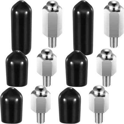 12 Pcs Extra Contact Points Replacement Part for Dog Training Collars Pet Shock Collar Replacement Prongs with Conductive Rubber Caps for Dog Training Collar Parts (6 Pairs)