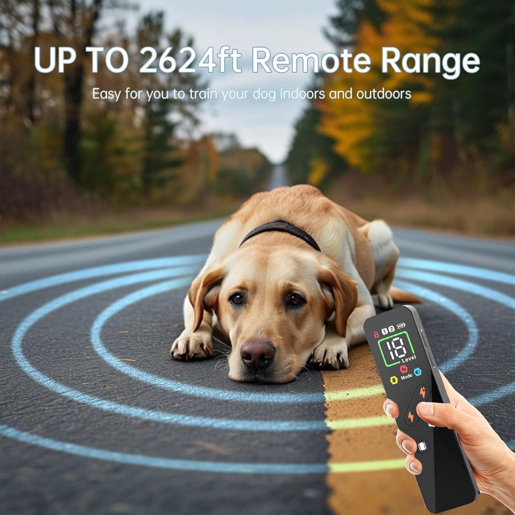 Dog Training Collar Master Your Dog's Training: 4200FT Dog Shock Collar with Remote – Innovative 3 Training Modes, Rechargeable E-Collar Suitable for All Breeds, Order Now
