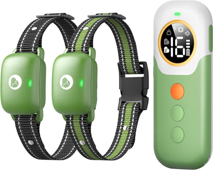 Dog Shock Collar with Remote - 2600Ft Range, 3 Training Modes (Vibration, Beep, Shock), IPX7 Waterproof - Safe & Humane E-Collar for Large Medium Small Dogs, Adjustable Levels (Gray)