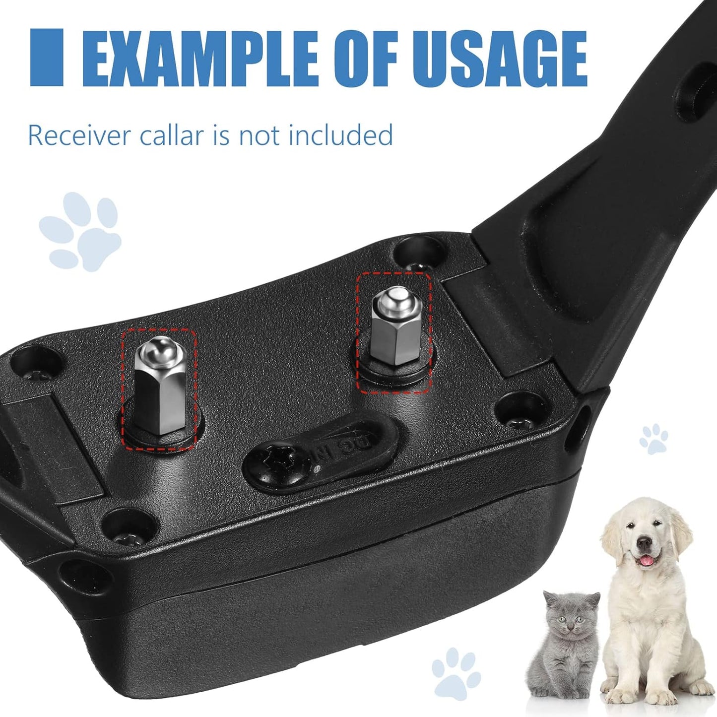 12 Pcs Extra Contact Points Replacement Part for Dog Training Collars Pet Shock Collar Replacement Prongs with Conductive Rubber Caps for Dog Training Collar Parts (6 Pairs)