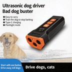 Dog Barking Control Devices three Sensors Anti Barking Device with Training/Deterrent Modes Dog Whistle to Stop Barking Ultrasonic Dog Barking Deterrent with LED Flashlight 50 ft Range, Rechargeable