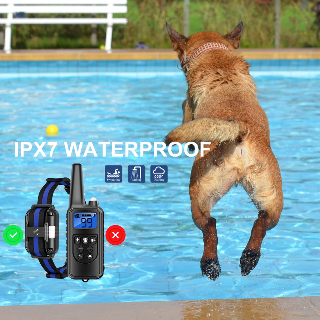 Heaflex Dog Training Collar with Remote - 2600ft Range, Waterproof, LED Light with Beep & Vibration Modes