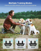 Training Collar with Remote, 3300FT Range Rechargeable IP67 Waterproof E-Collar with Flashlight, 3 Training Modes, Adjustable Strap for Small, Medium, Large Dogs (8-120lbs)